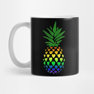 LGBT Pride Hearts Filled Pineapple Mug